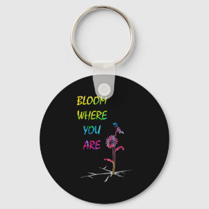 Inspirational Positivty Graphic Motivational Quote Key Ring