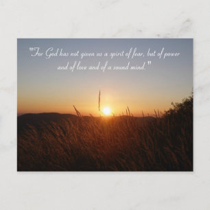 Inspirational Postcard 2 Timothy 1;7