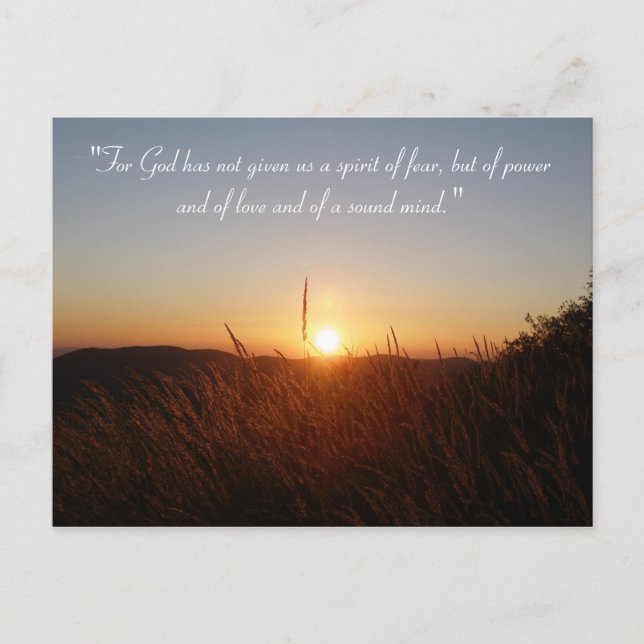 Inspirational Postcard | 2 Timothy 1;7 (Front)