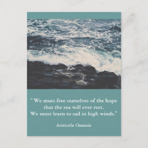 Inspirational postcard quote artistotle