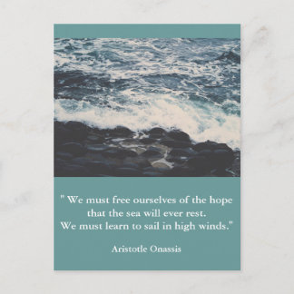 Inspirational postcard quote artistotle