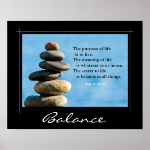 Inspirational Poster, "Balance in all things" Poster
