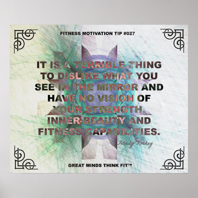 Inspirational Poster for Fitness Quote #027 (Front)