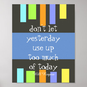 inspirational poster modern colourful with quote