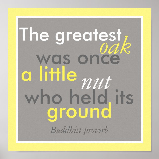 inspirational poster quote Buddhist proverb (Front)