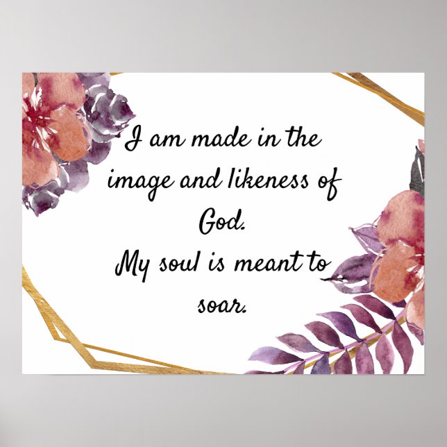 Inspirational Prayer Empowering Motivational Poster (Front)