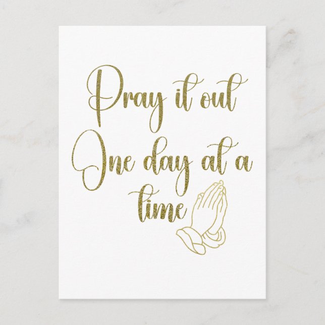Inspirational Prayer Quote Affirmation Postcard (Front)