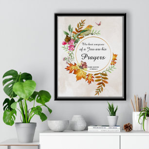 Inspirational Prayer Rabbi Nachman Breslov Quote Poster