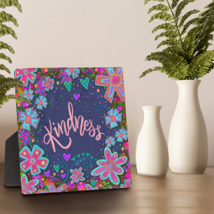 Inspirational Pretty Blue Kindness Inspirivity  Plaque