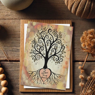 Inspirational Pretty ‘Love Lives Forever’ Tree Card
