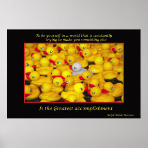 Inspirational print of rubber duckies