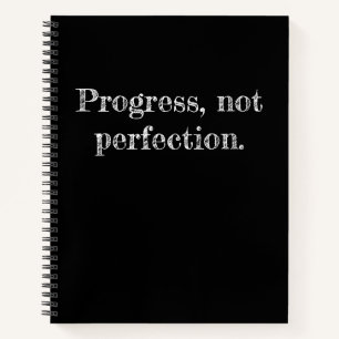 Inspirational Progress Quote Black Journal