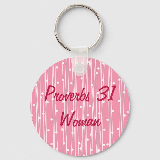 Inspirational Proverbs 31 Woman Key Ring (Front)