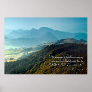 Inspirational   Psalm 121 Poster