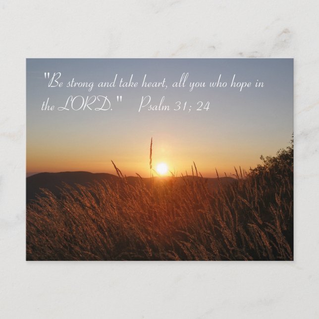Inspirational | Psalm 31:24 Postcard (Front)