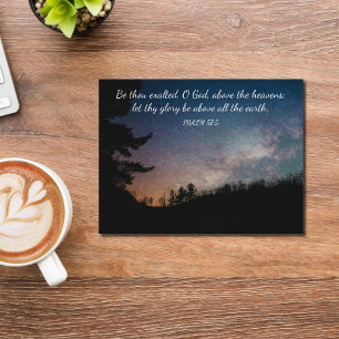Inspirational Psalm Night Sky Nature Photography Postcard