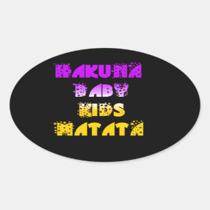 Inspirational Purple and Gold Fancy Hakuna Matata  Oval Sticker