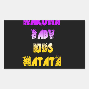 Inspirational Purple and Gold Fancy Hakuna Matata  Rectangular Sticker