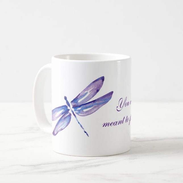 Inspirational Purple Dragonfly Mugs | Unique Gifts (Front Left)