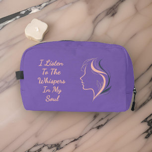 Inspirational Purple Travel Bag- Listen to My Soul Dopp Kit