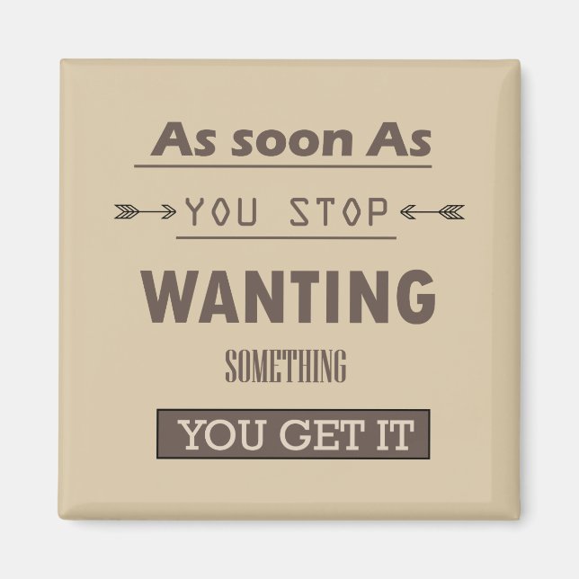 inspirational quote about success in life magnet (Front)