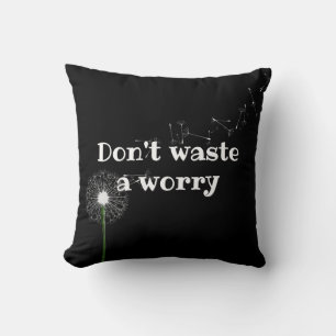 Inspirational Quote And Dandelion Cushion