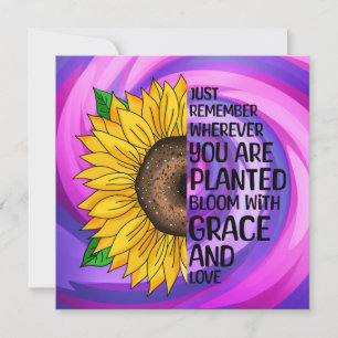Inspirational Quote and Hand Drawn Sunflower