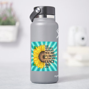 Inspirational Quote and Hand Drawn Sunflower