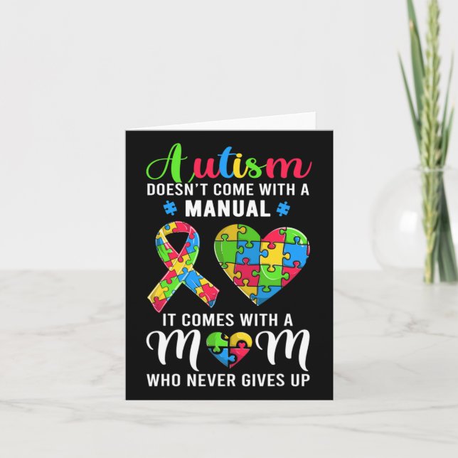 Inspirational Quote Autism Mum Autism Awareness Wo Card (Front)