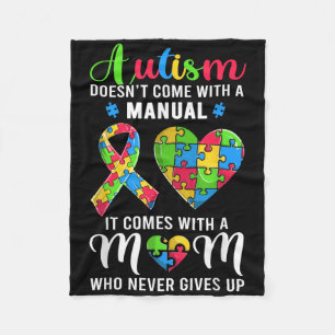 Inspirational Quote Autism Mum Shirt Autism Awaren Fleece Blanket