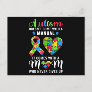 Inspirational Quote Autism Mum Shirt Autism Awaren Postcard