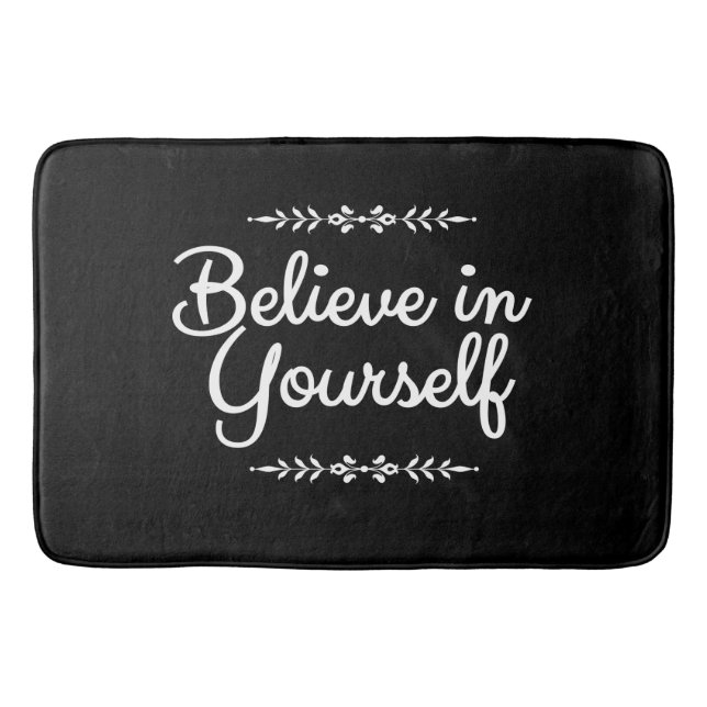 Inspirational Quote black and white black mat (Front)