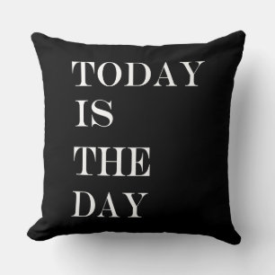 Inspirational Quote Black And White Cushion