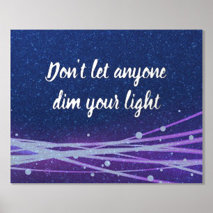 Inspirational Quote Blue & Purple  Foil Prints