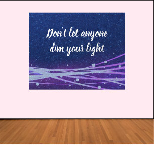 Inspirational Quote Blue & Purple  Foil Prints