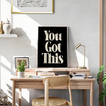 Inspirational Quote Bold Black Retro Typography Poster<br><div class="desc">Inspirational Quote Bold Black Retro Typography Poster</div>