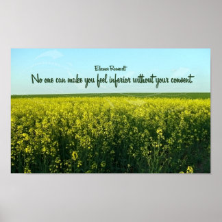 Inspirational Quote by Eleanor Roosevelt Poster