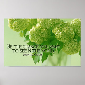 Inspirational Quote by Mahatma Gandhi Poster