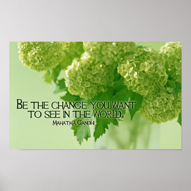 Inspirational Quote by Mahatma Gandhi Poster (Front)
