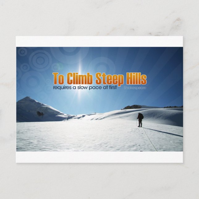 Inspirational Quote by Shakespeare Postcard (Front)