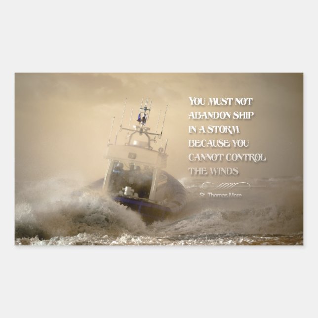 Inspirational Quote by St. Thomas More Rectangular Sticker (Front)