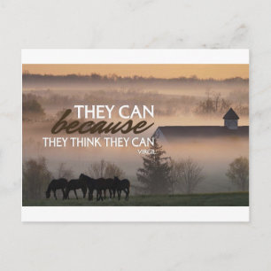 Inspirational Quote by Virgil Postcard