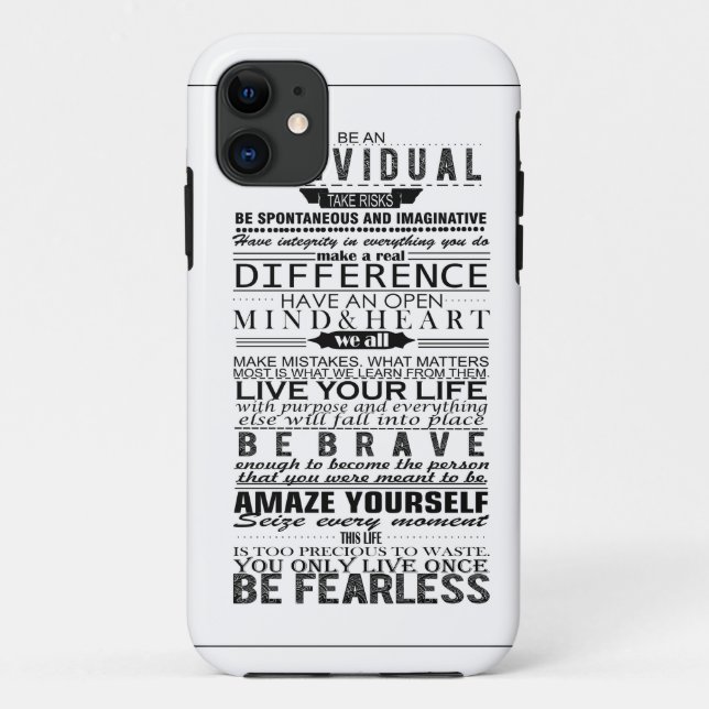 Inspirational Quote Case-Mate iPhone Case (Back)