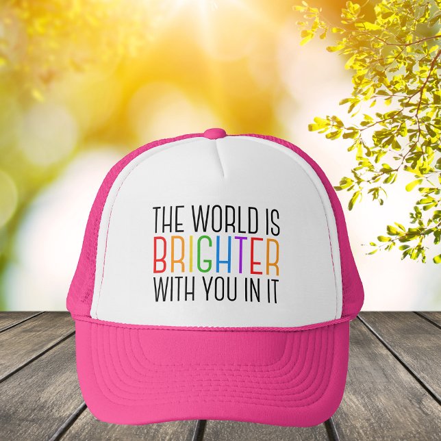 Inspirational Quote Cheerful Positive Affirmation Trucker Hat (Creator Uploaded)