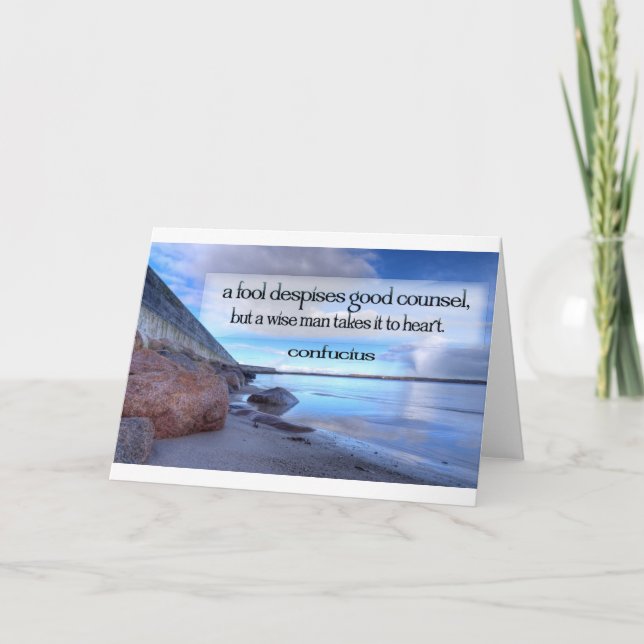 Inspirational Quote -- Confucius Card (Front)