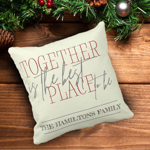 Inspirational Quote Custom Family Throw Pillow
