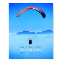 Inspirational Quote Do One Thing Paragliding Photo