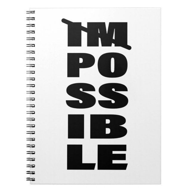 Inspirational Quote Endless Possibilities Quotes Notebook (Front)