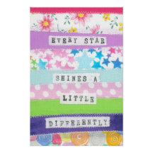 Inspirational quote - Every star shines