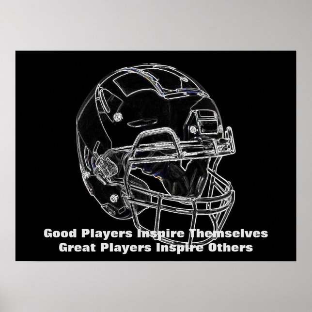 Inspirational Quote Football Inspire Team Poster (Front)